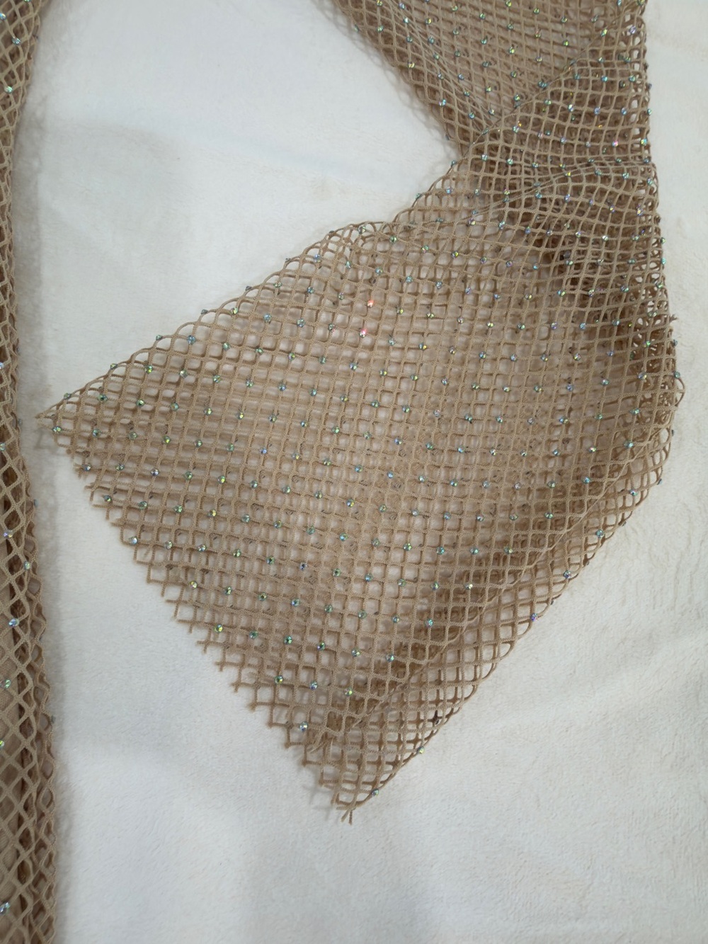 Sincerly Jules Champagne Gold Mesh Long-Sleeve Mini Dress - Picture 5 of 8